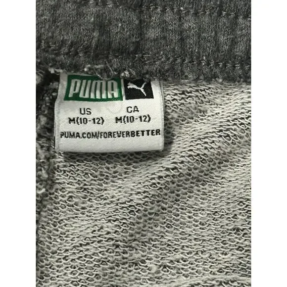 Boys Puma Joggers Charcoal Gray Size Medium - Picture 3 of 3